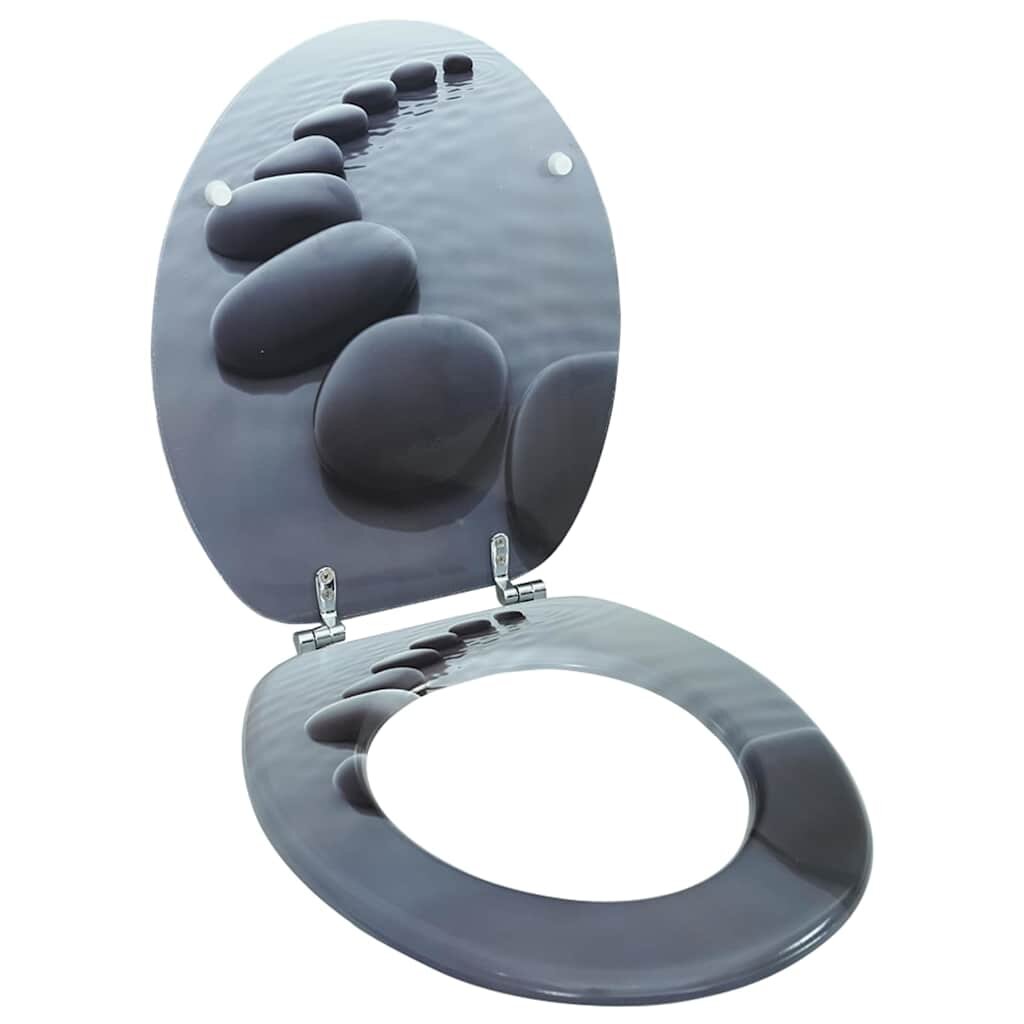 vidaXL WC sedadlo poklop z MDF kamene