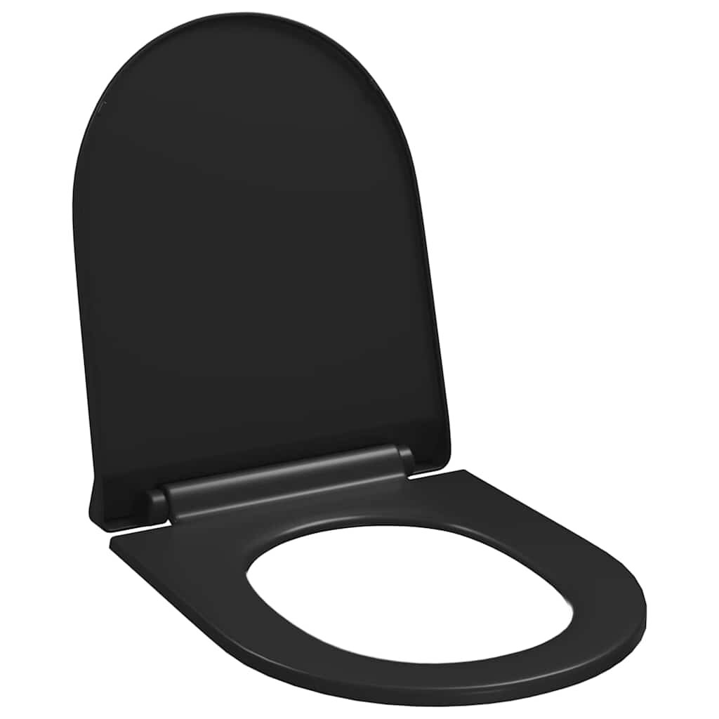vidaXL WC sedadlo pomalé sklápanie rýchloupínacie čierne
