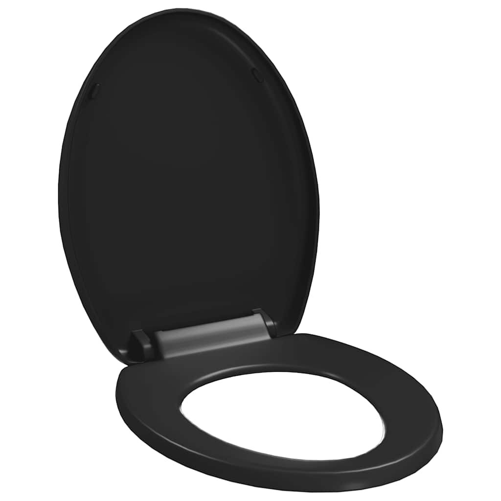 vidaXL WC sedadlo pomalé sklápanie rýchloupínacie čierne