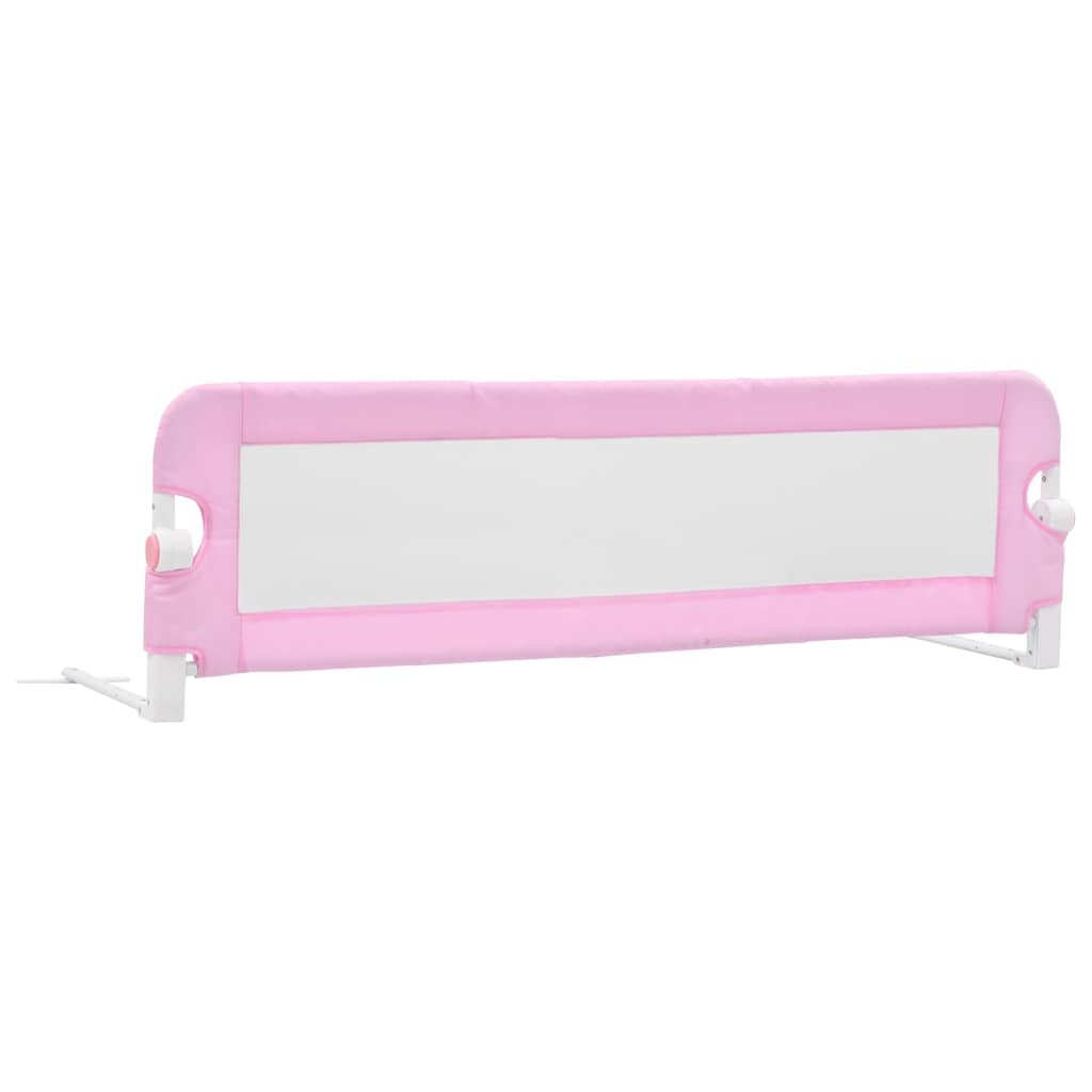 vidaXL Zábrana na detskú posteľ ružová 120x42 cm polyester