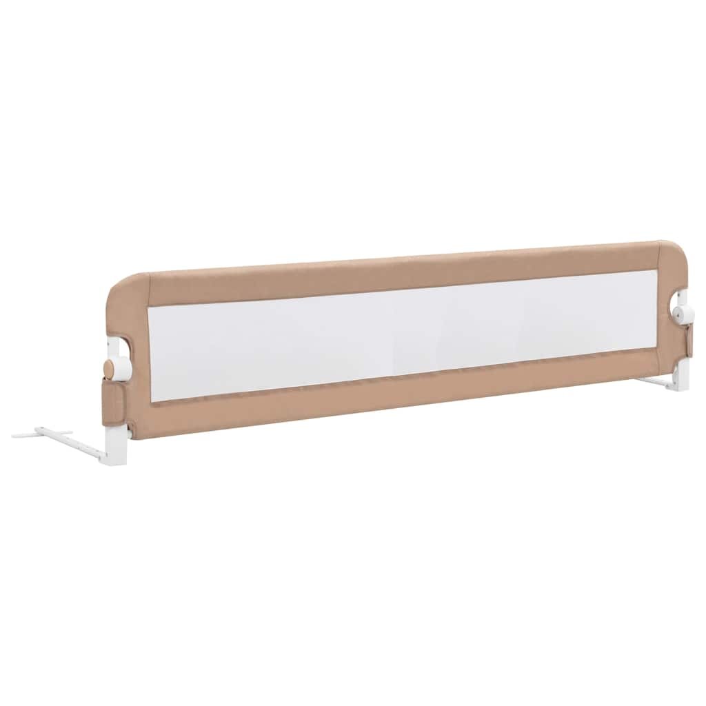 vidaXL Zábrana na detskú posteľ sivohnedá 180x42 cm polyester