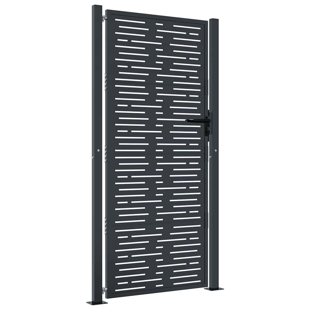 vidaXL Záhradná brána antracitová 100x200 cm oceľová štvorcová konštrukcia