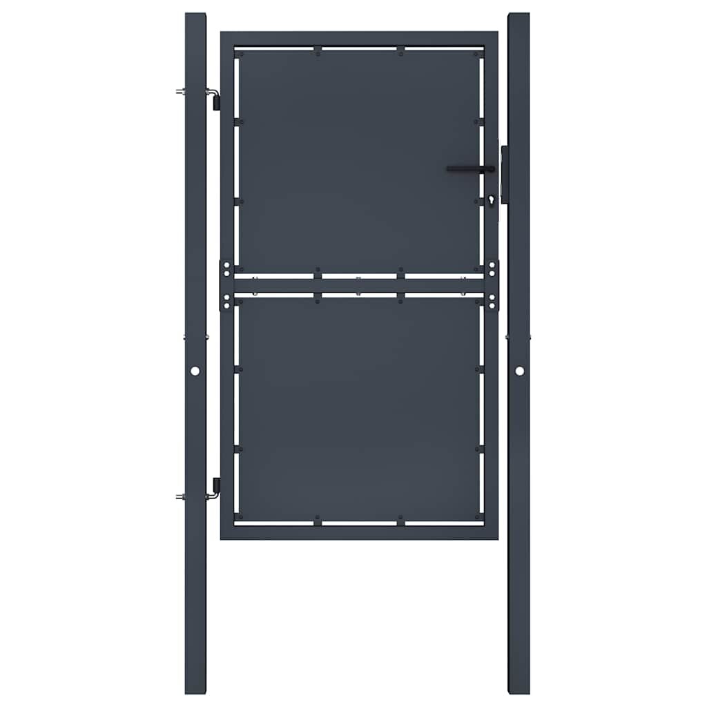vidaXL Záhradná brána z ocele 100x200 cm antracitová