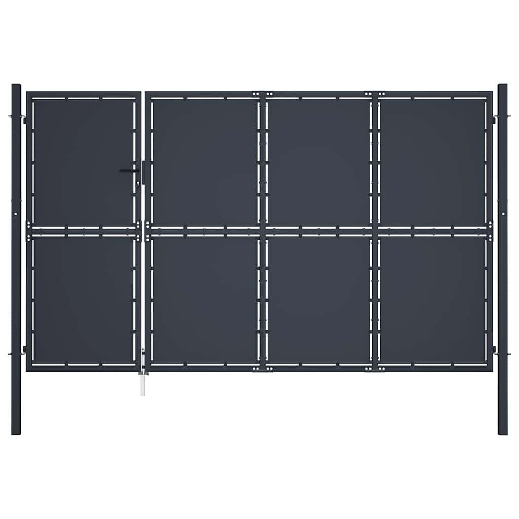 vidaXL Záhradná brána z ocele 350x175 cm antracitová