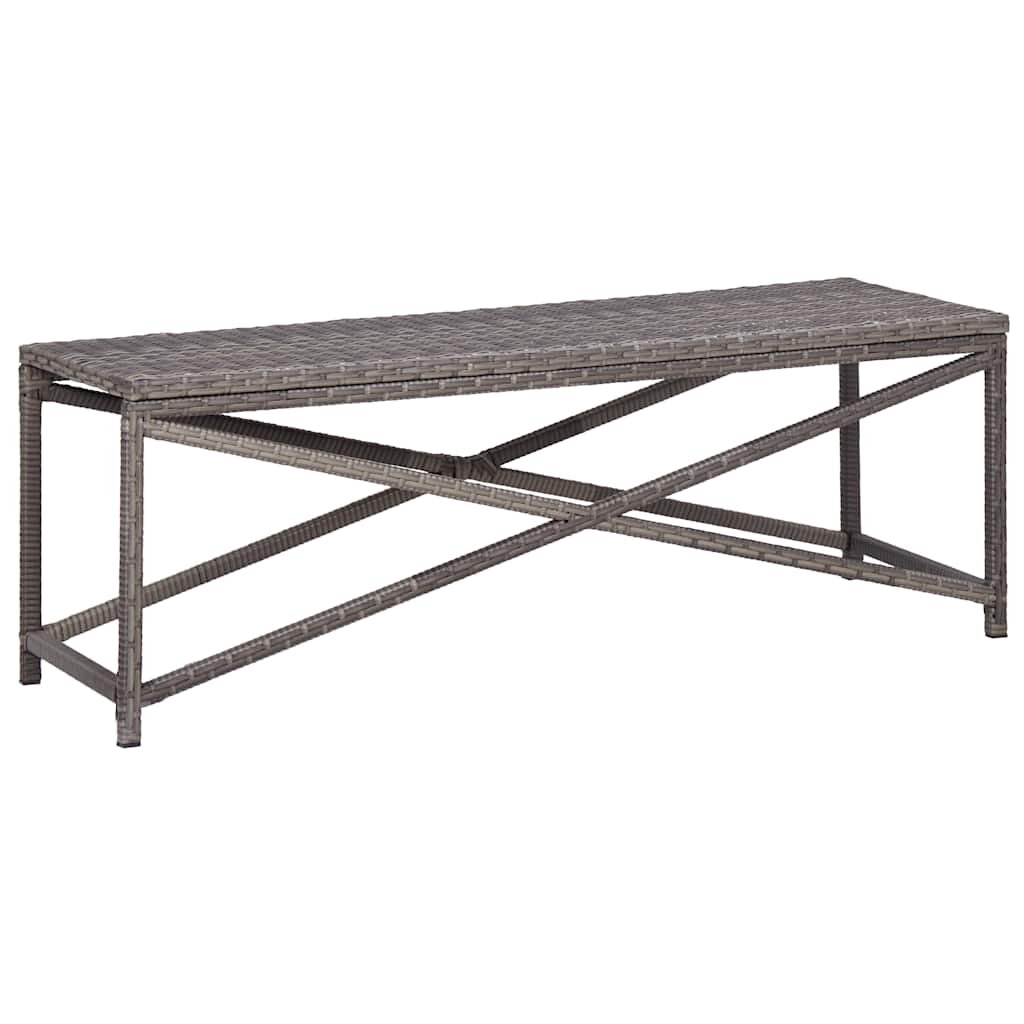 vidaXL Záhradná lavica sivá 120 cm polyratanová