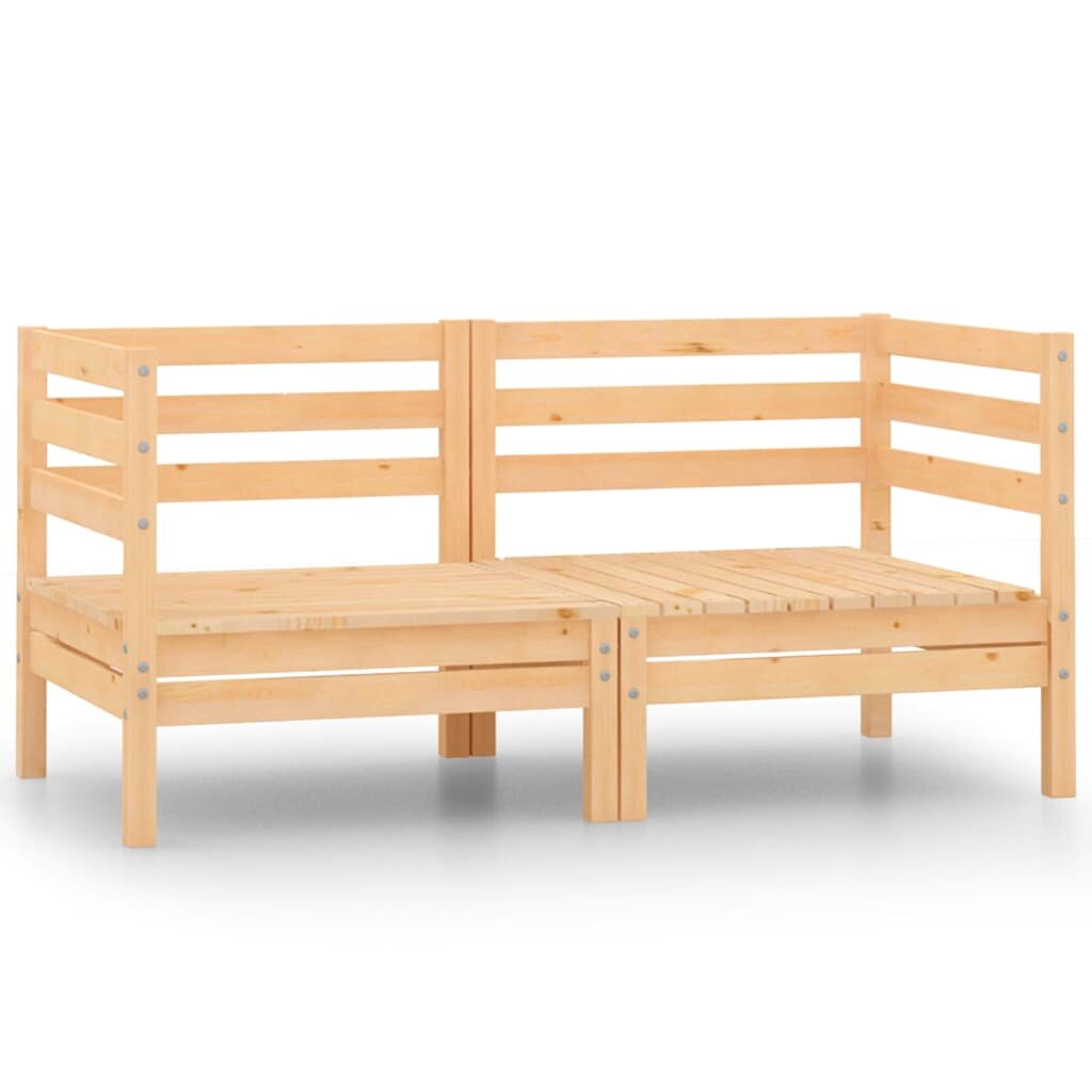 vidaXL Záhradné rohové pohovky 2 ks borovicový masív