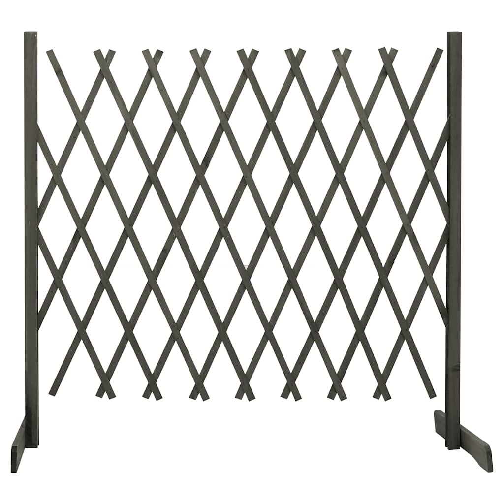 vidaXL Záhradný mriežkový plot sivý 180x100 cm masívne jedľové drevo