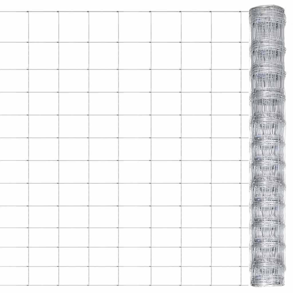vidaXL Záhradný plot pozinkovaná oceľ 50x125 m strieborný