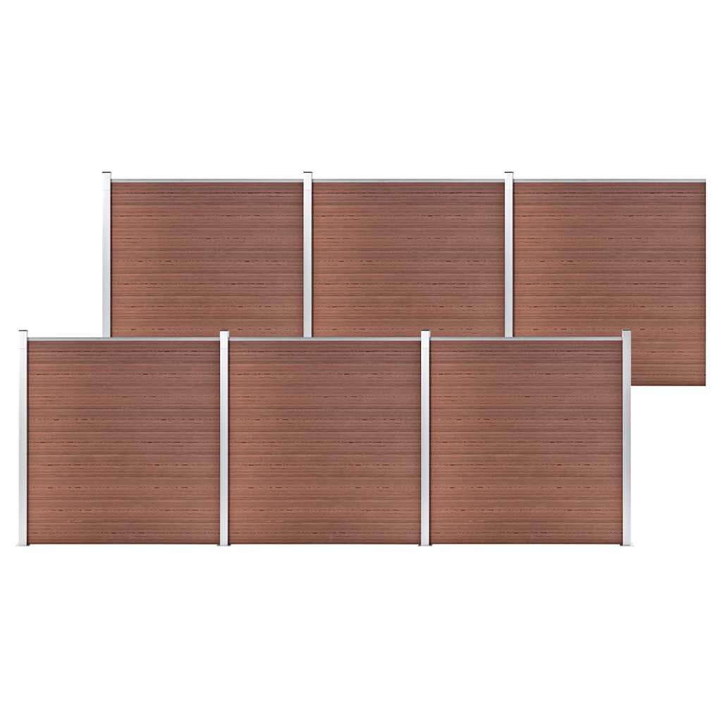 vidaXL Záhradný plot WPC 1045x186 cm hnedý