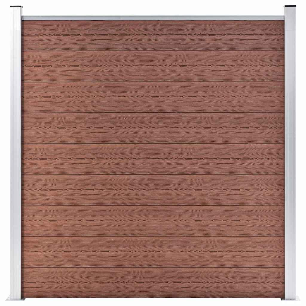 vidaXL Záhradný plot WPC 180x186 cm hnedý