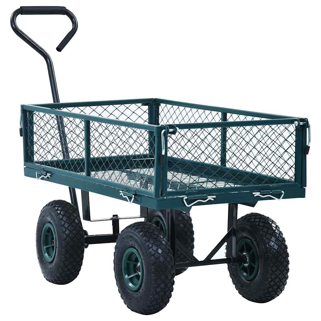 vidaXL Záhradný ručný vozík zelený 250 kg