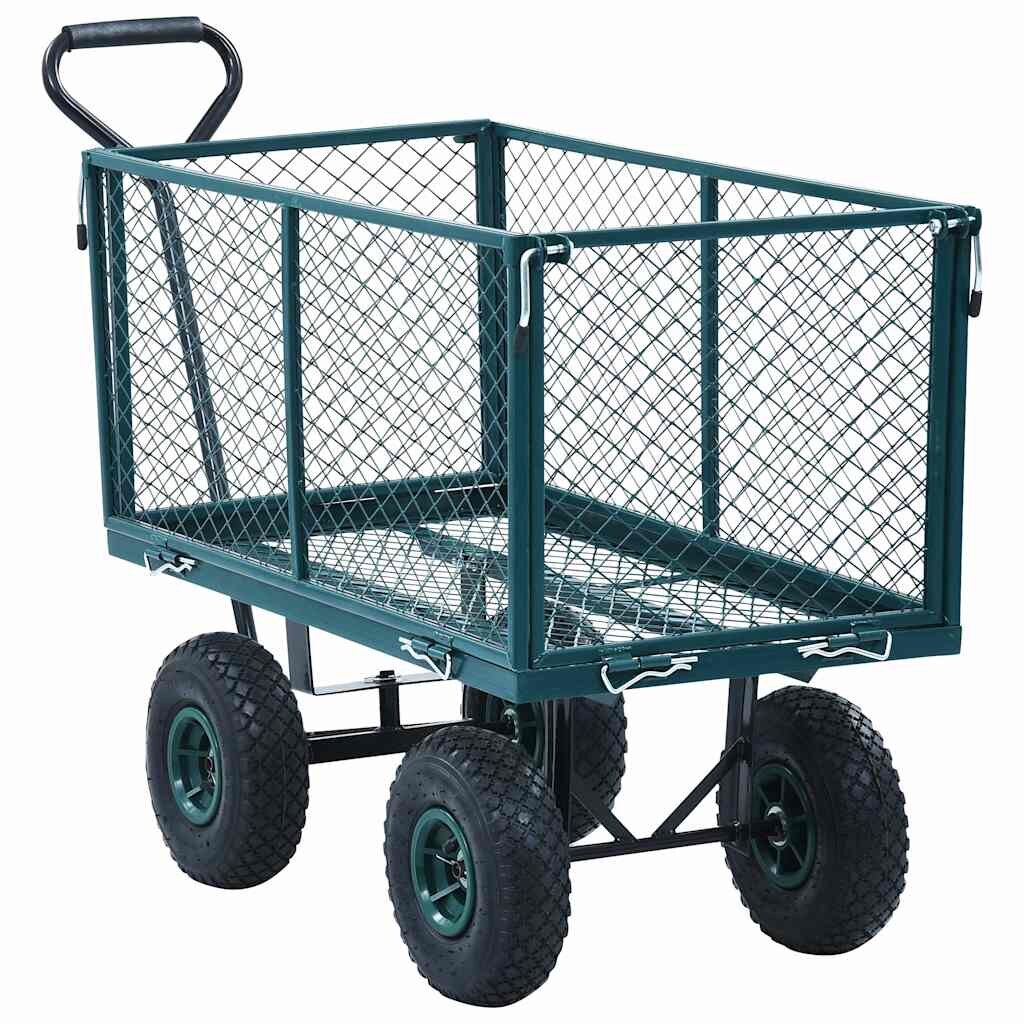 vidaXL Záhradný ručný vozík zelený 350 kg