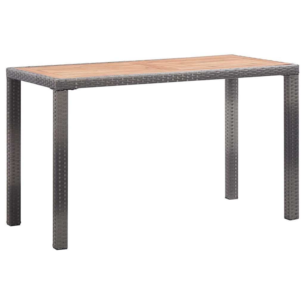 vidaXL Záhradný stôl antracitovo hnedý 123x60x74 cm akáciový masív