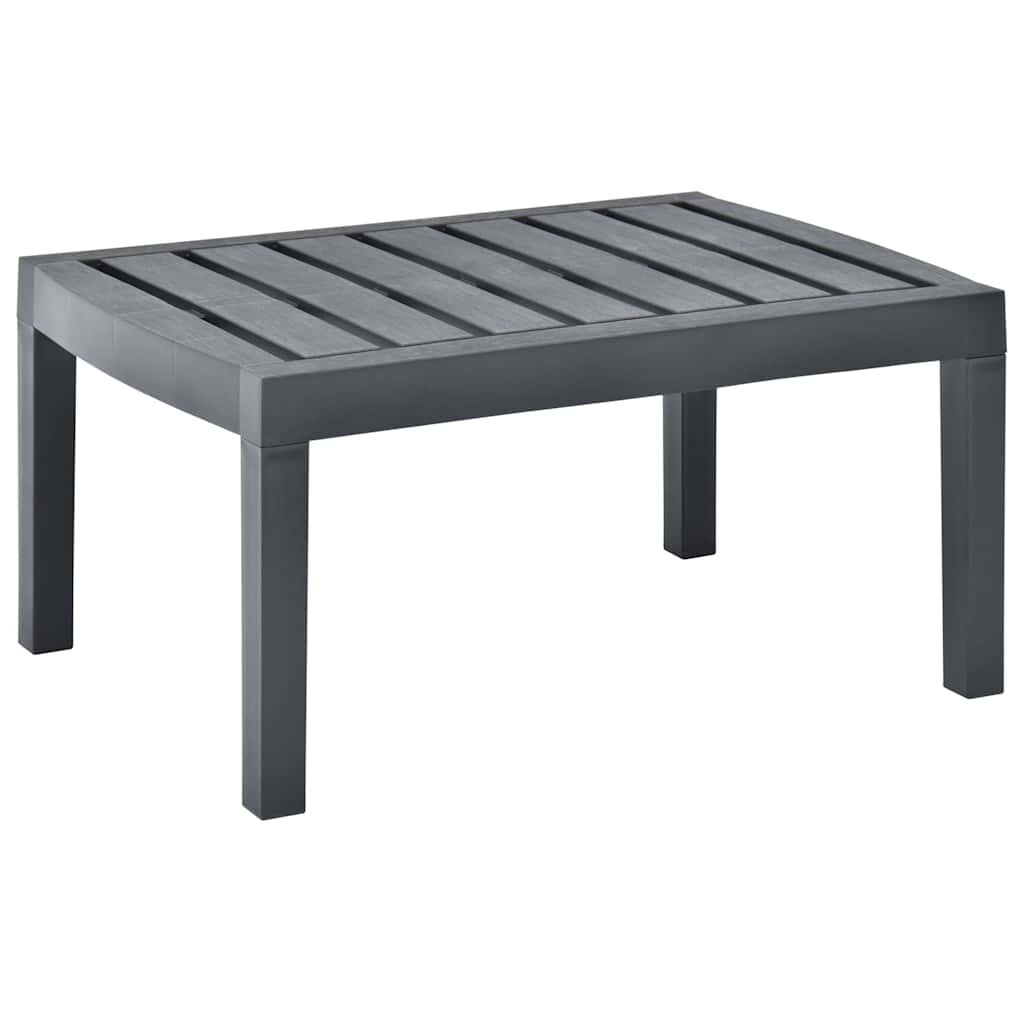 vidaXL Záhradný stolík antracitový 78x55x38 cm plast