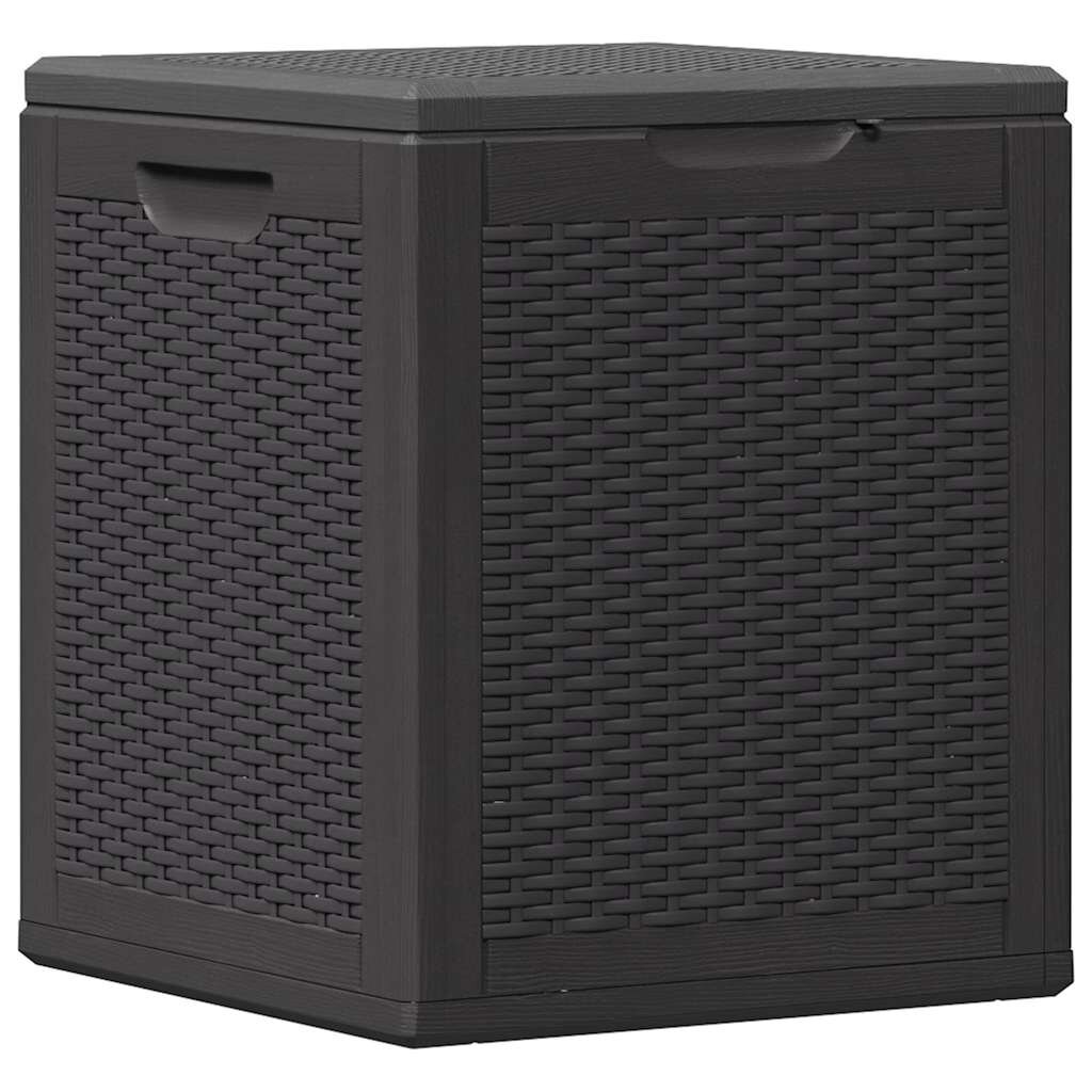 vidaXL Záhradný úložný box 90 l čierny PP ratan