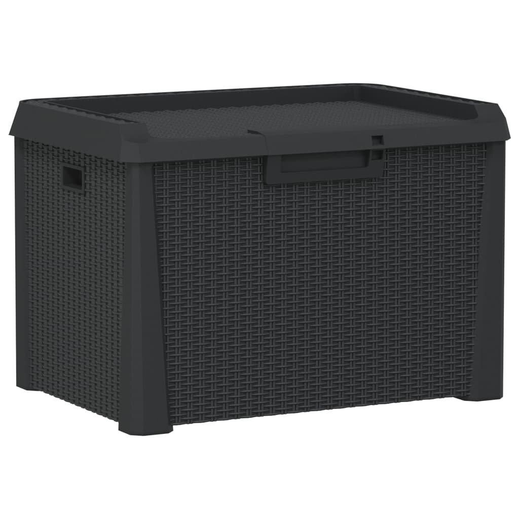 vidaXL Záhradný úložný box antracitový 125 L PP