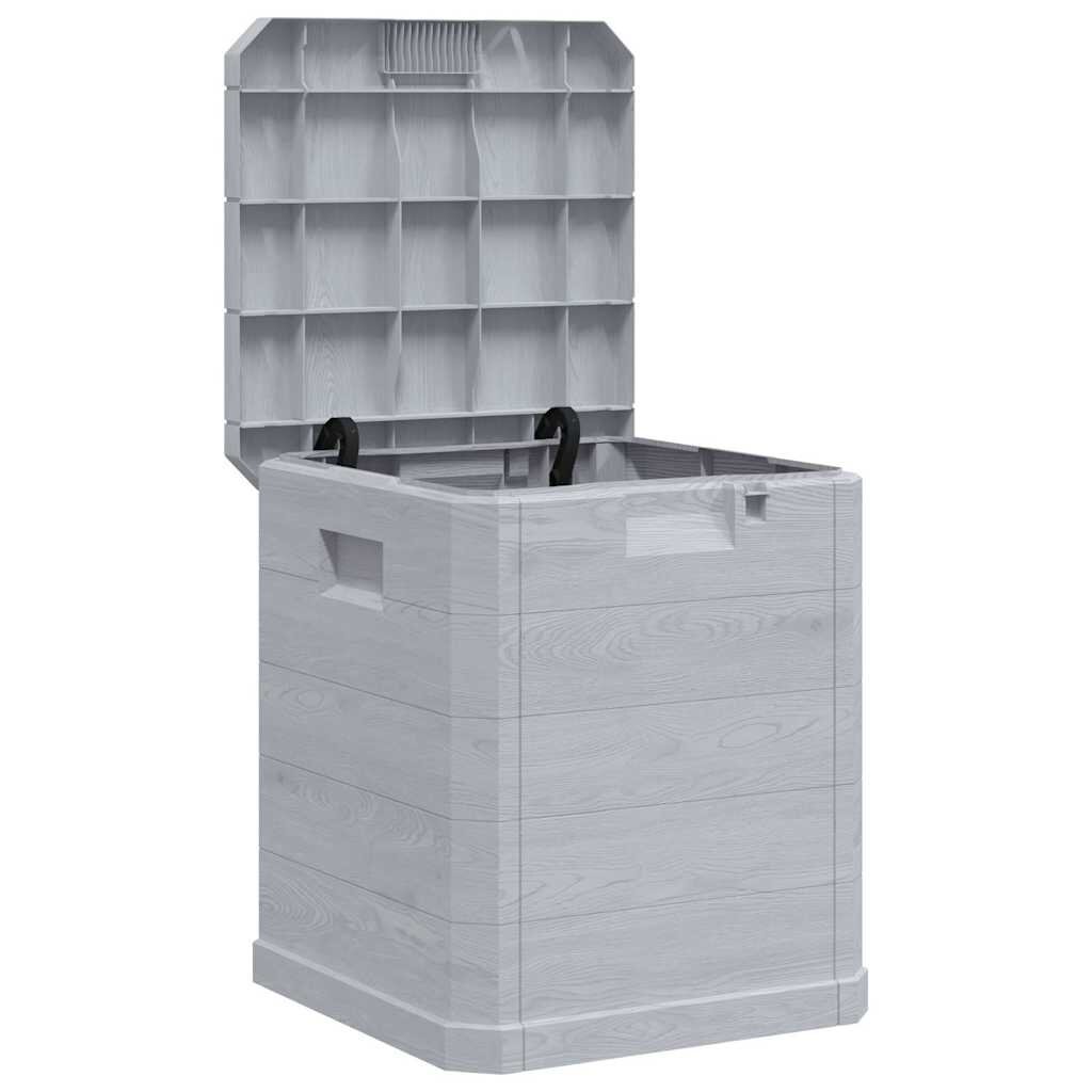 vidaXL Záhradný úložný box bledosivý 90 l