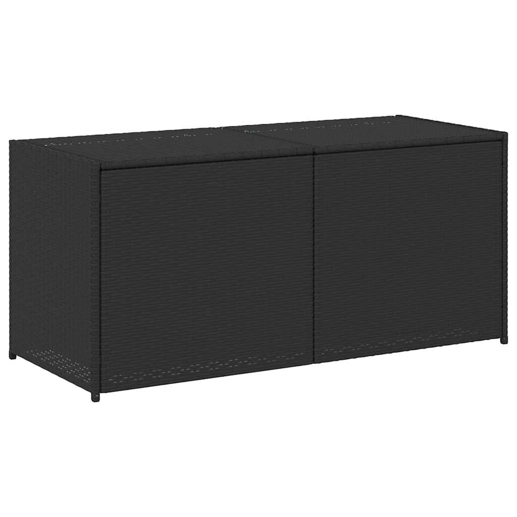 vidaXL Záhradný úložný box čierny 283 l polyratan