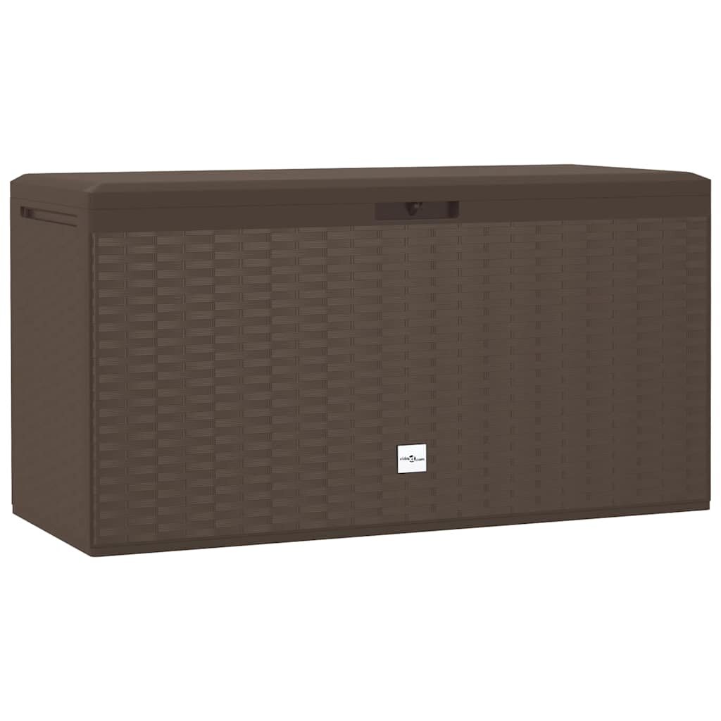 vidaXL Záhradný úložný box hnedý 114x47x60 cm