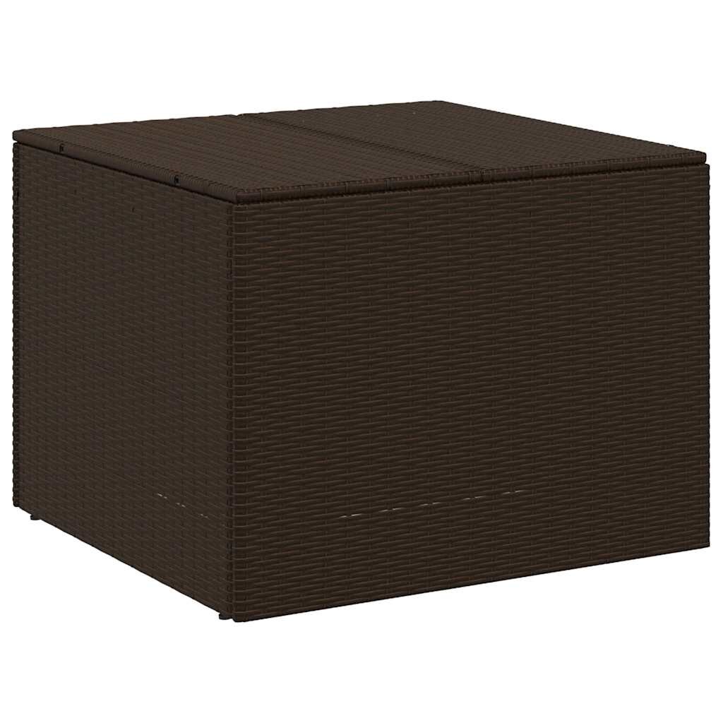 vidaXL Záhradný úložný box hnedý 291 l polyratan