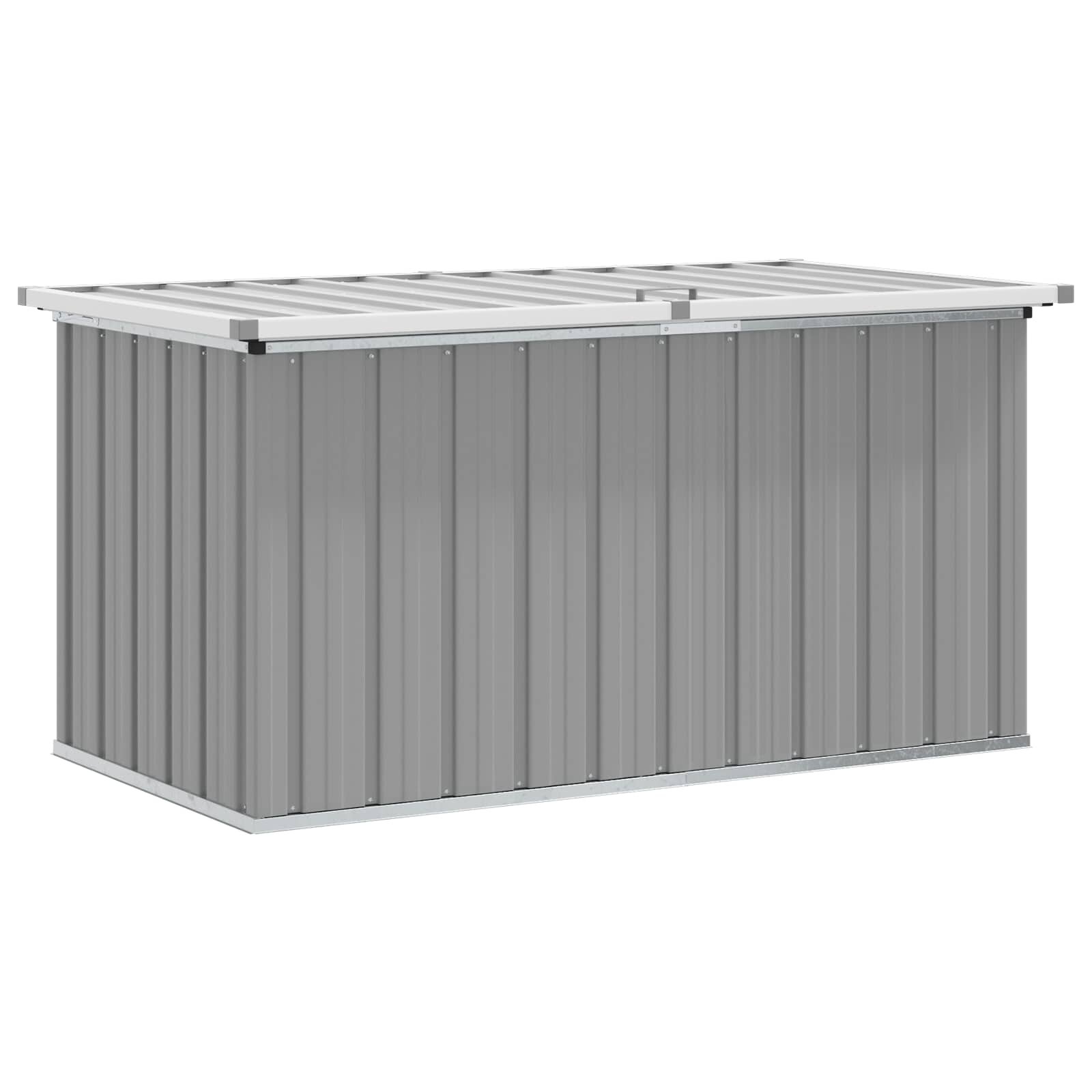 vidaXL Záhradný úložný box sivý 129x67x65 cm