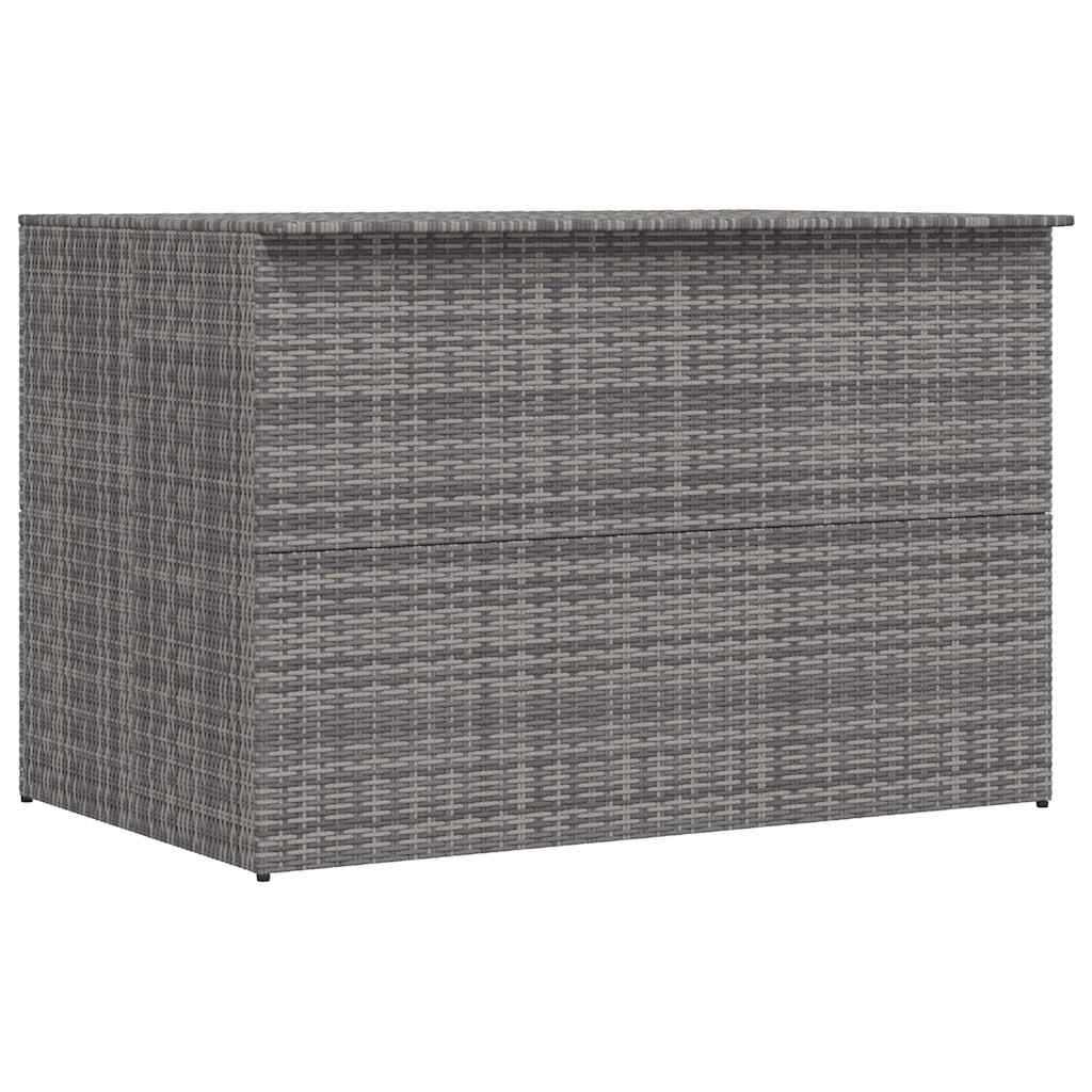 vidaXL Záhradný úložný box sivý 150x100x100 cm polyratanový
