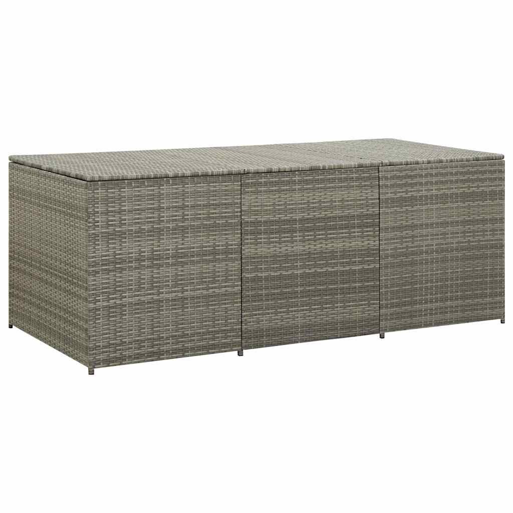 vidaXL Záhradný úložný box sivý 180x90x70 cm polyratanový