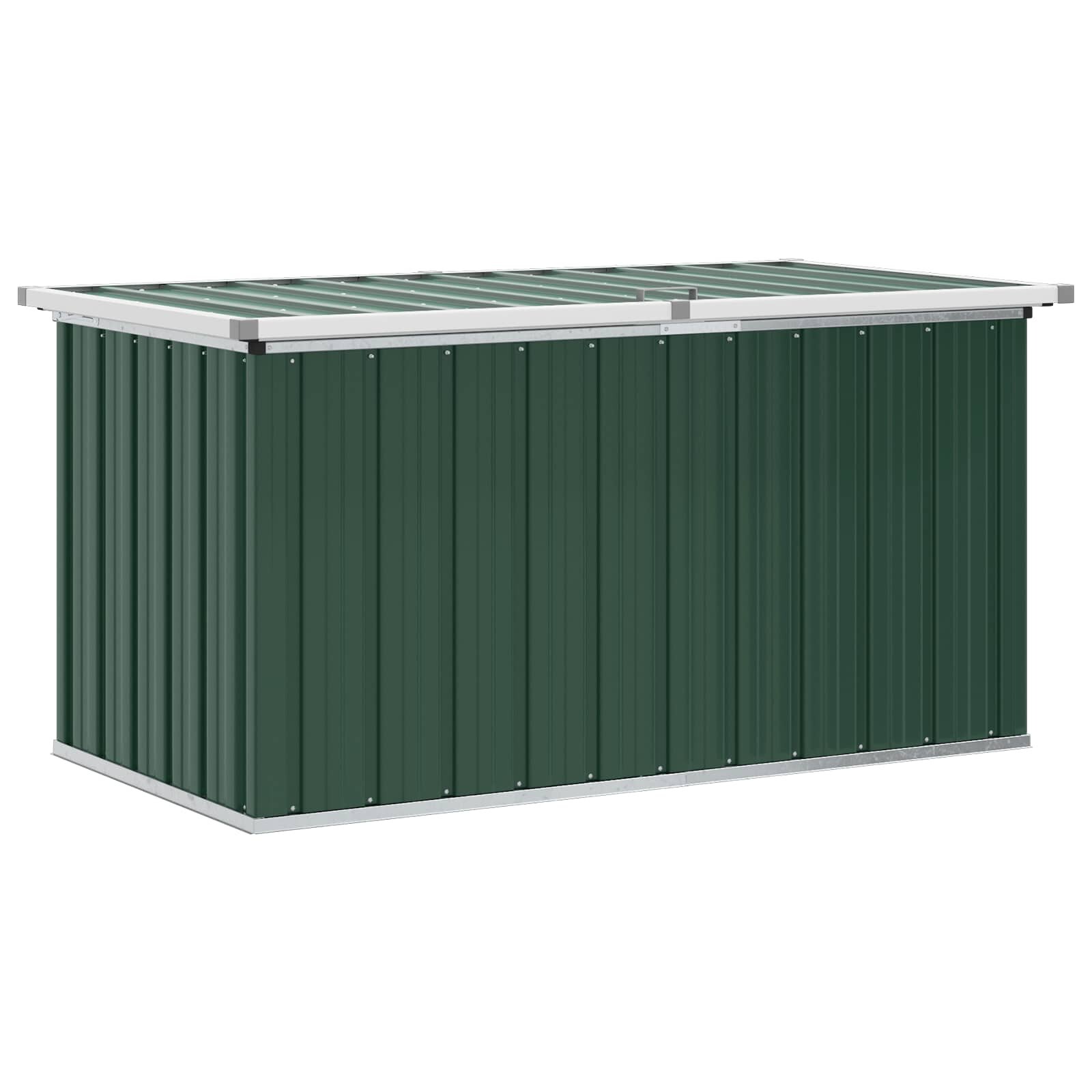 vidaXL Záhradný úložný box zelený 129x67x65 cm