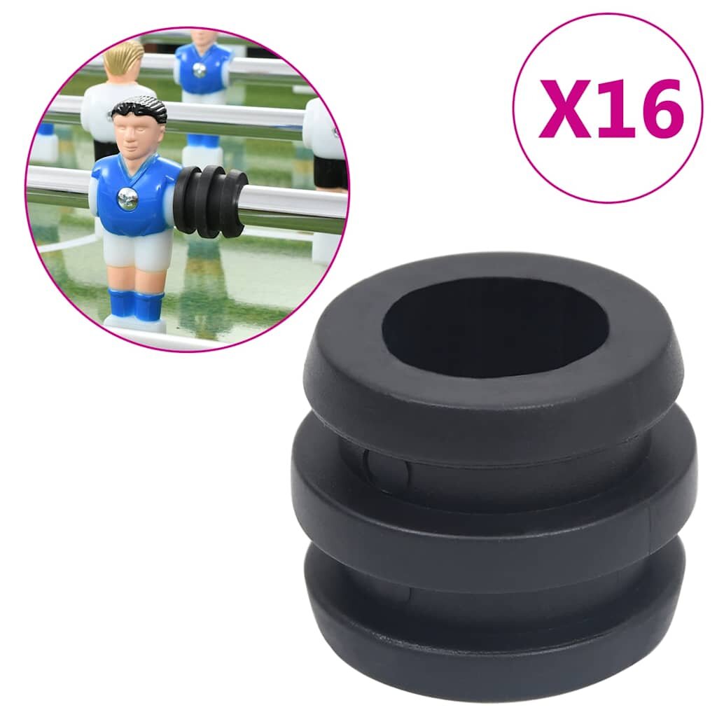 vidaXL Zarážky na 159/16 mm tyč pre stolný futbal 16 ks