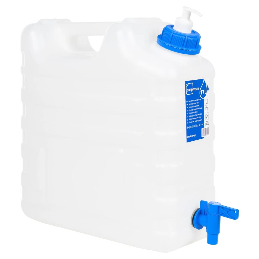 vidaXL Zásobník na vodu s kohútikom a dávkovačom mydla 15 l plast