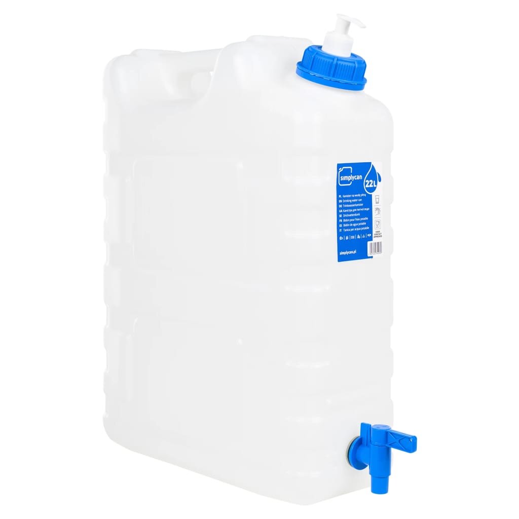 vidaXL Zásobník na vodu s kohútikom a dávkovačom mydla 20 l plast
