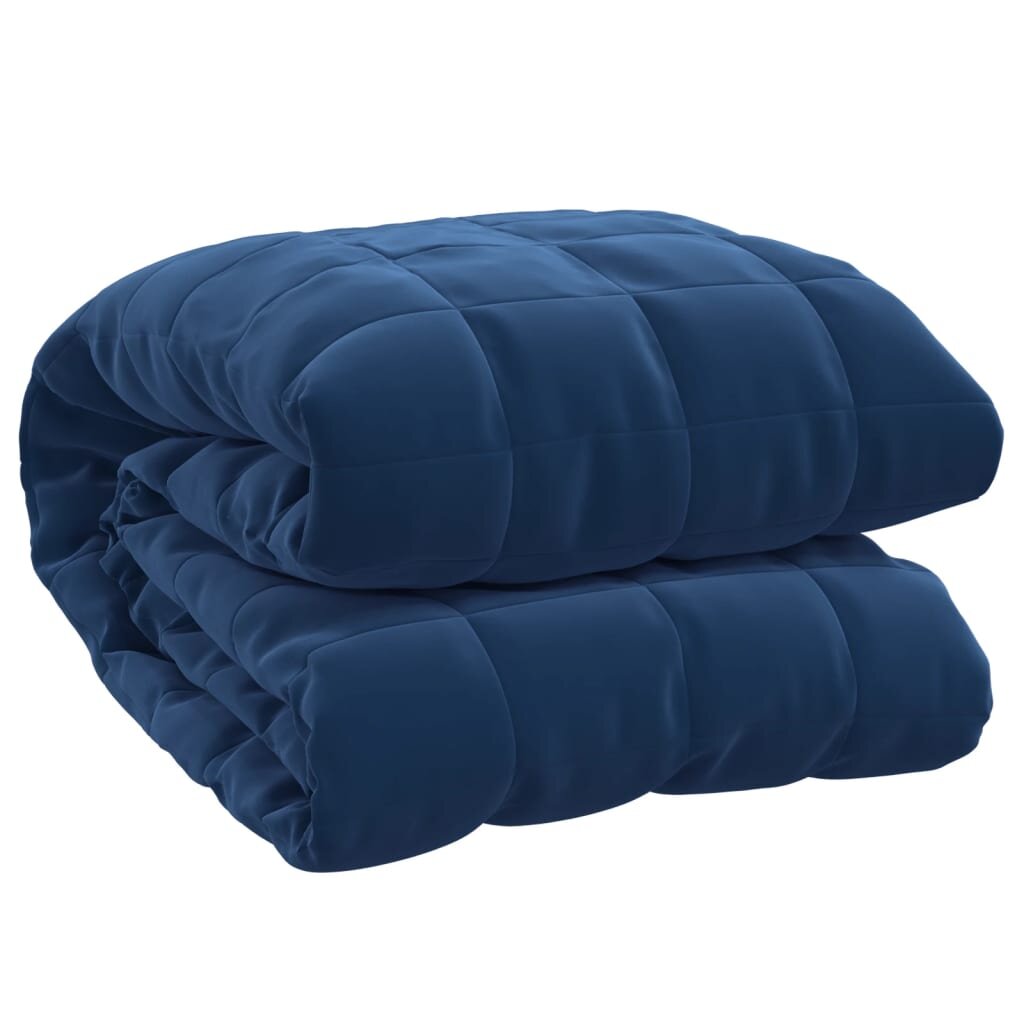 vidaXL Záťažová prikrývka modrá 200x220 cm 13 kg látka