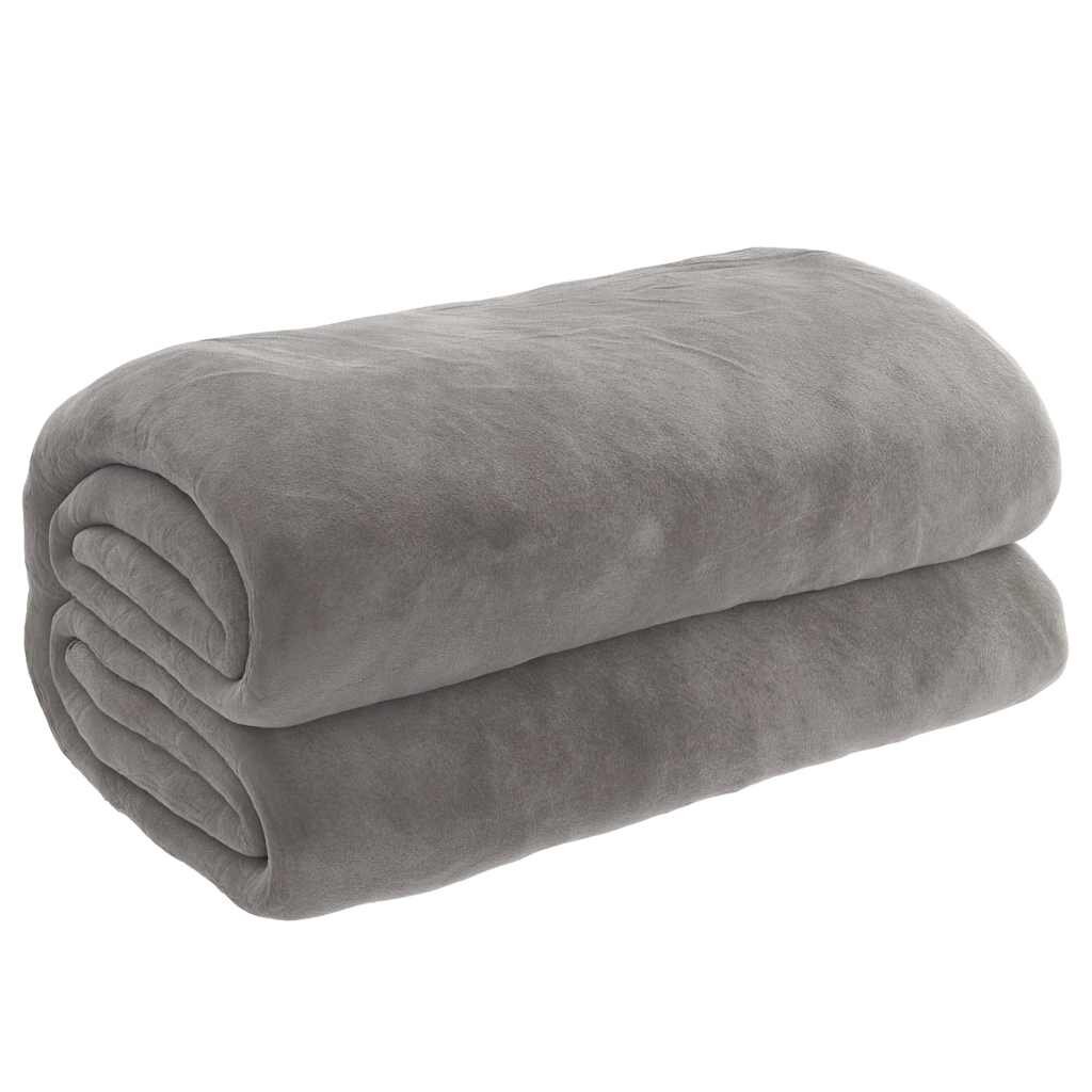 vidaXL Záťažová prikrývka s krytom šedá 200x225 cm 9 kg látka