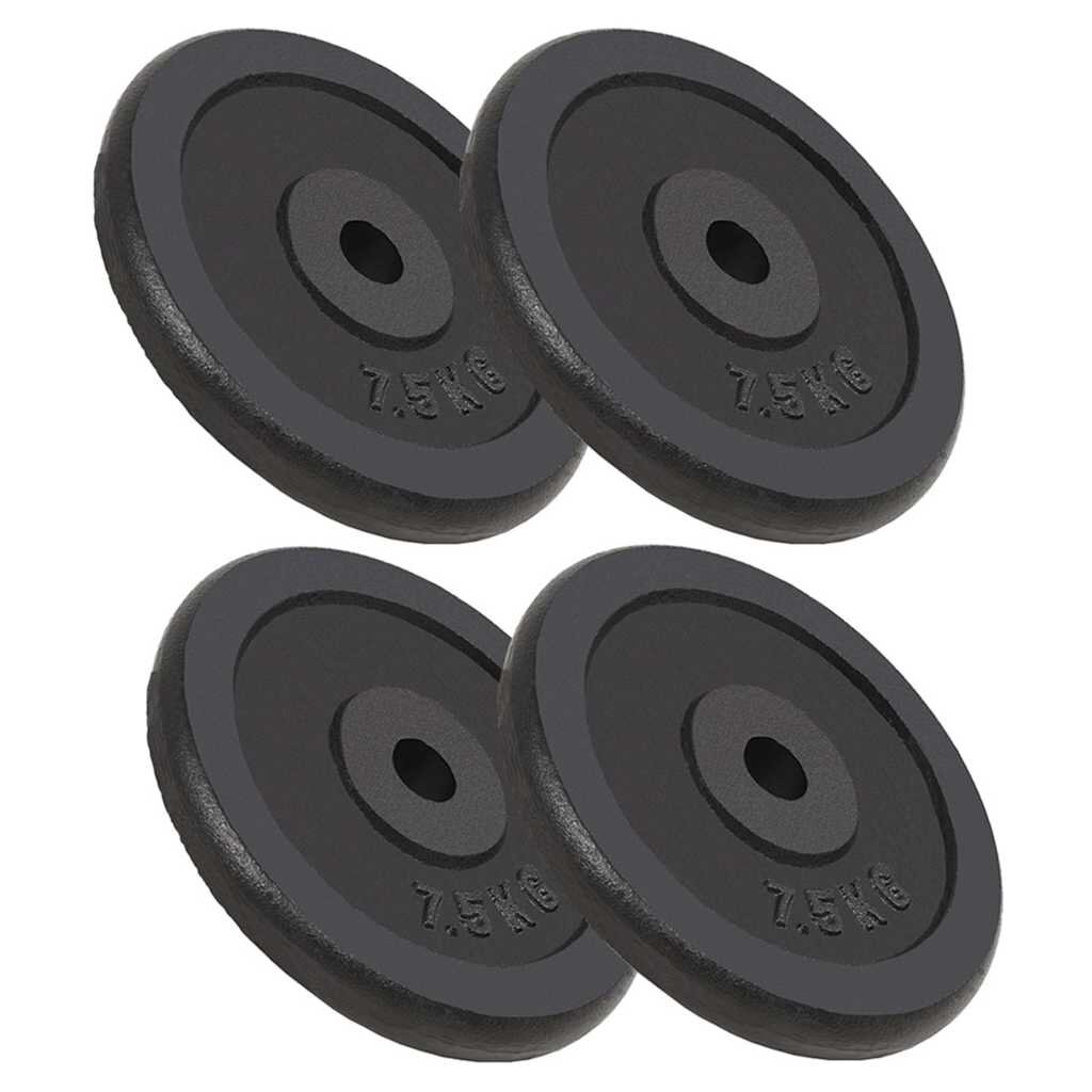 vidaXL Závažia na činky 4 ks 4x75 kg liatina
