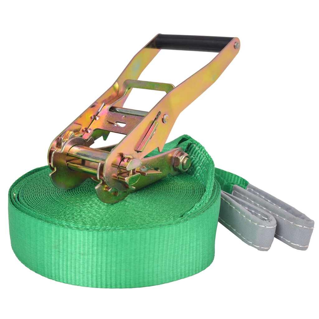 vidaXL Zelené lano na chodenie/slackline 15 m x 50 mm 150 kg