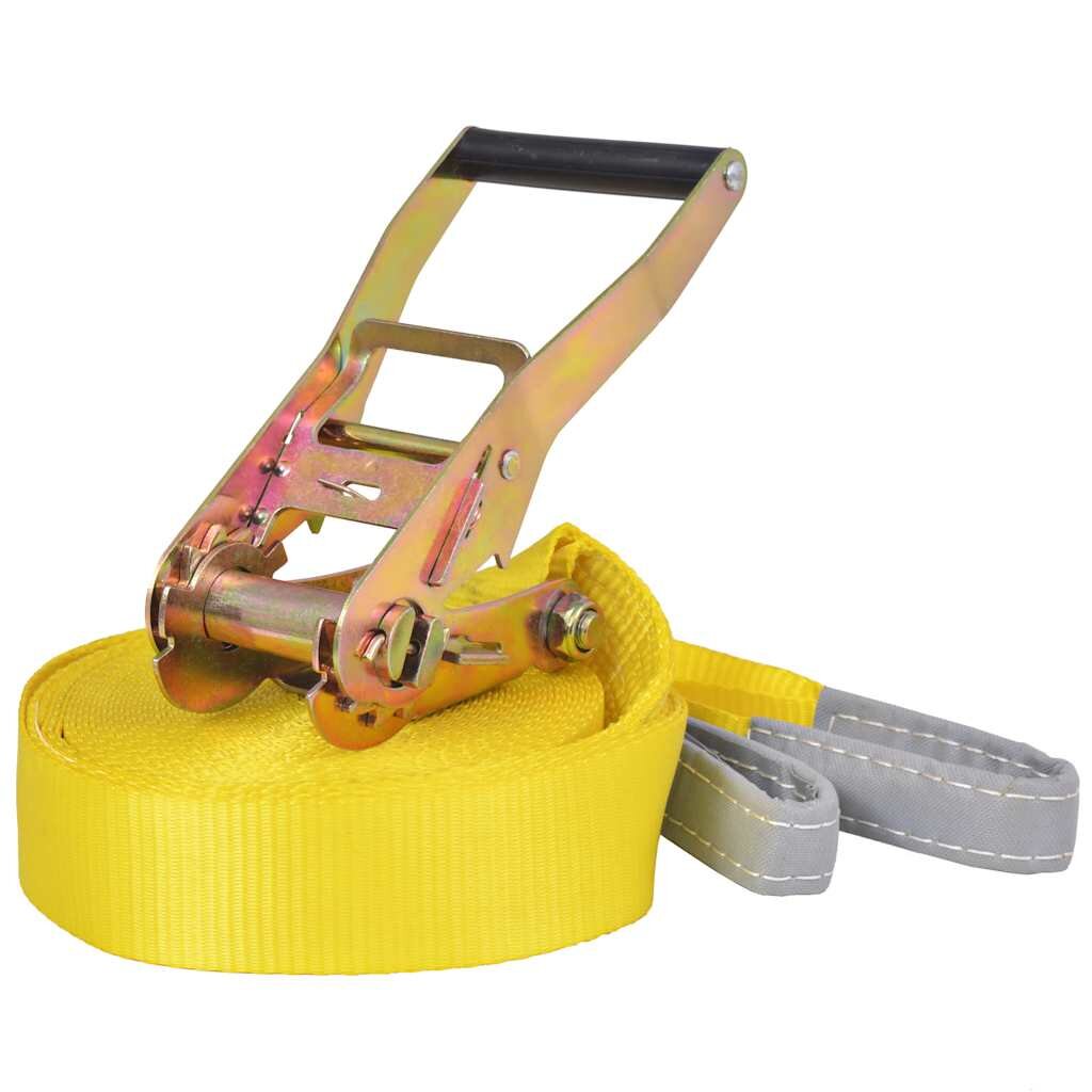 vidaXL Žlté lano na chodenie/slackline 15 m x 50 mm 150 kg