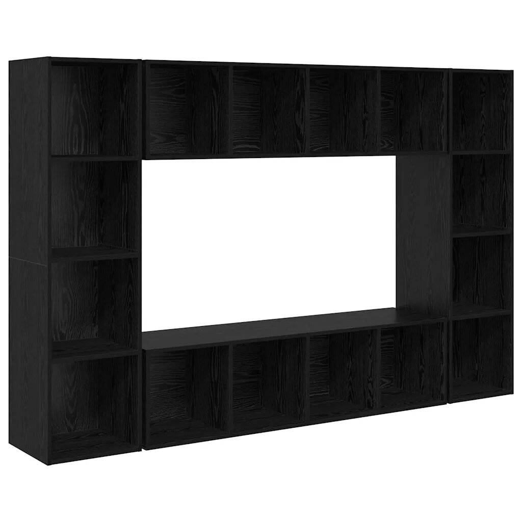 vidaXL Zostava TV skriniek 4 ks 37 x 37 x 1425 cm Čierna