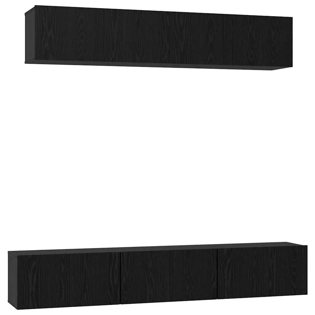 vidaXL Zostava TV skriniek 6 ks 100 x 30 x 30 cm Čierny dub