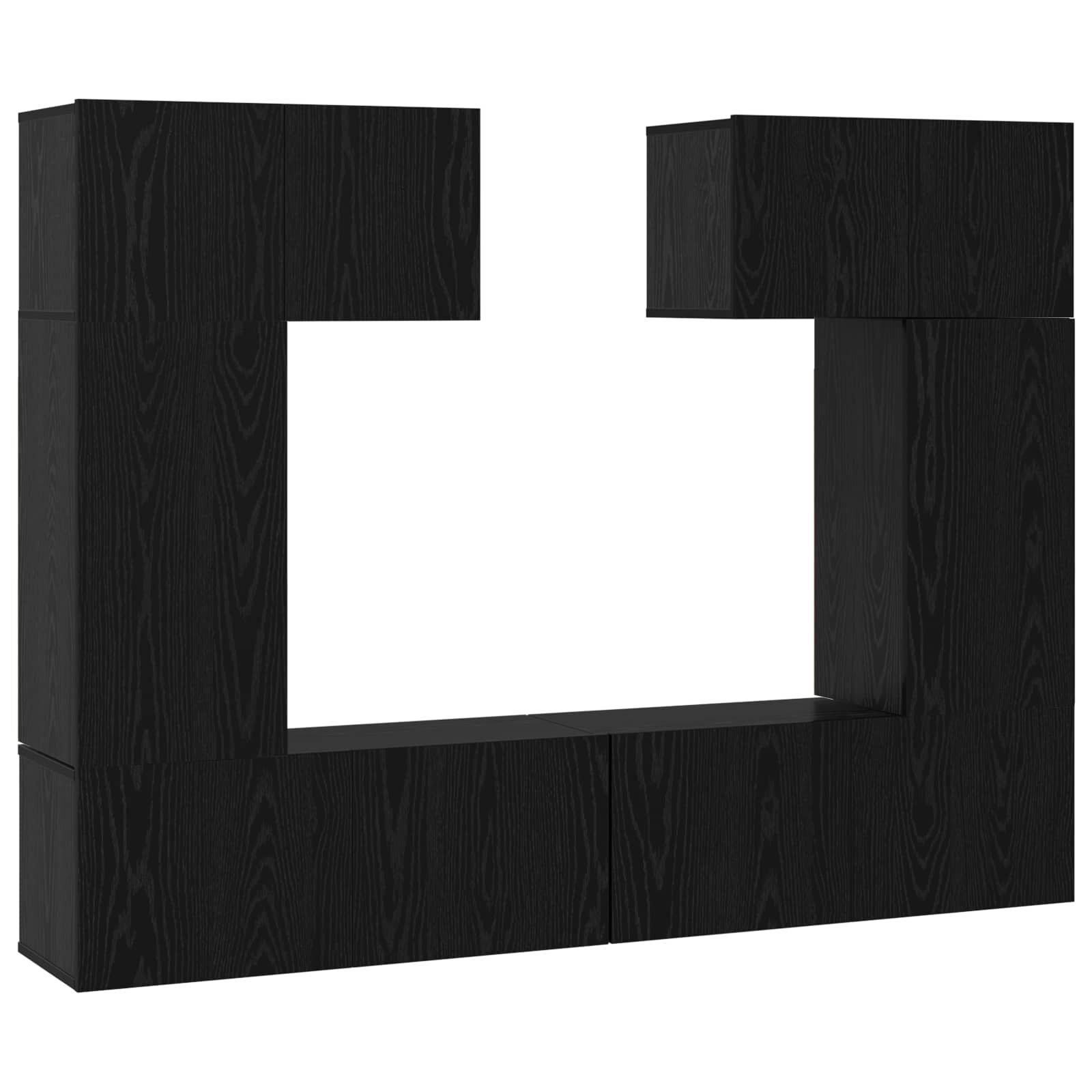 vidaXL Zostava TV skriniek 6 ks 80 x 30 x 30 cm Čierny dub