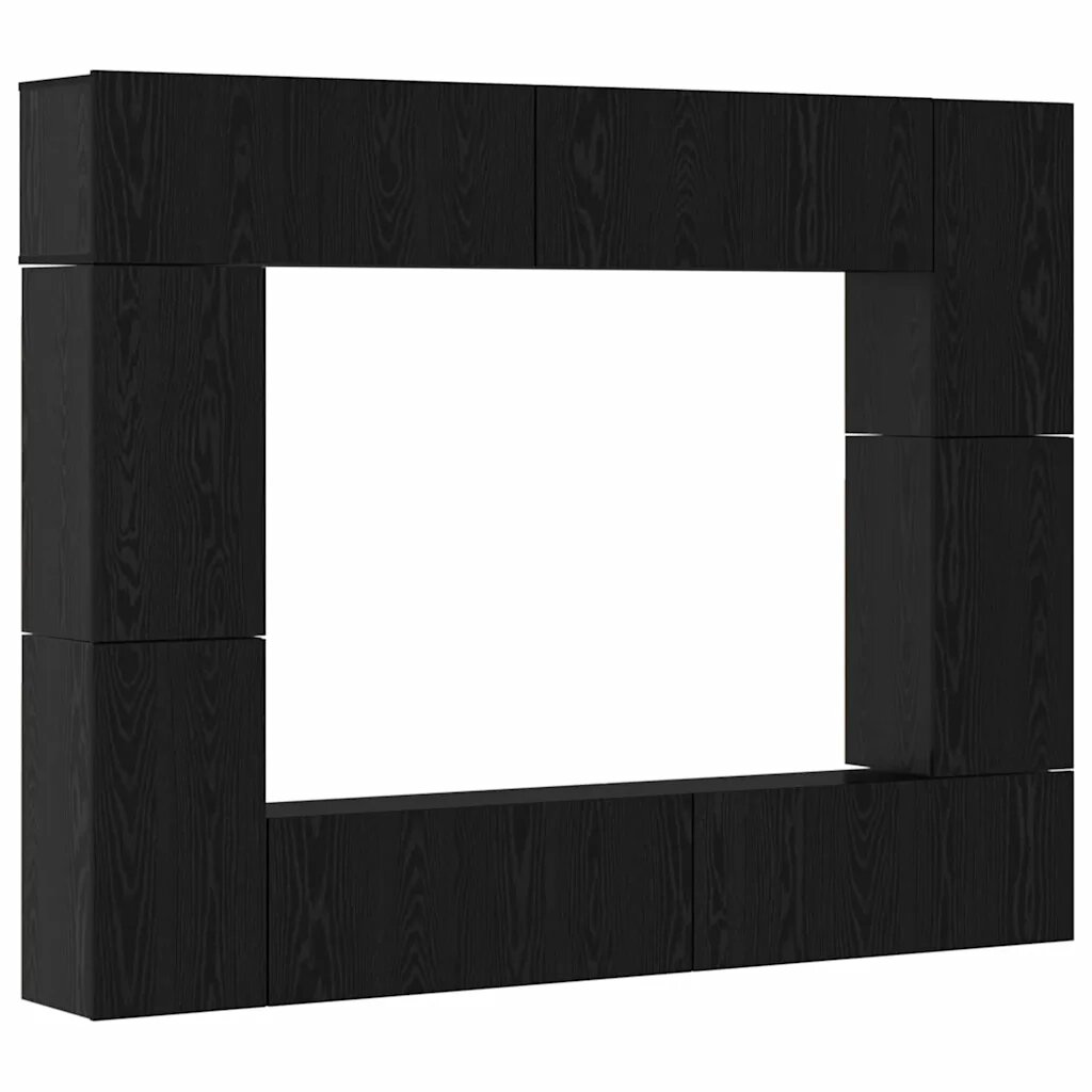 vidaXL Zostava TV skriniek 8 ks 80 x 30 x 30 cm Čierny dub