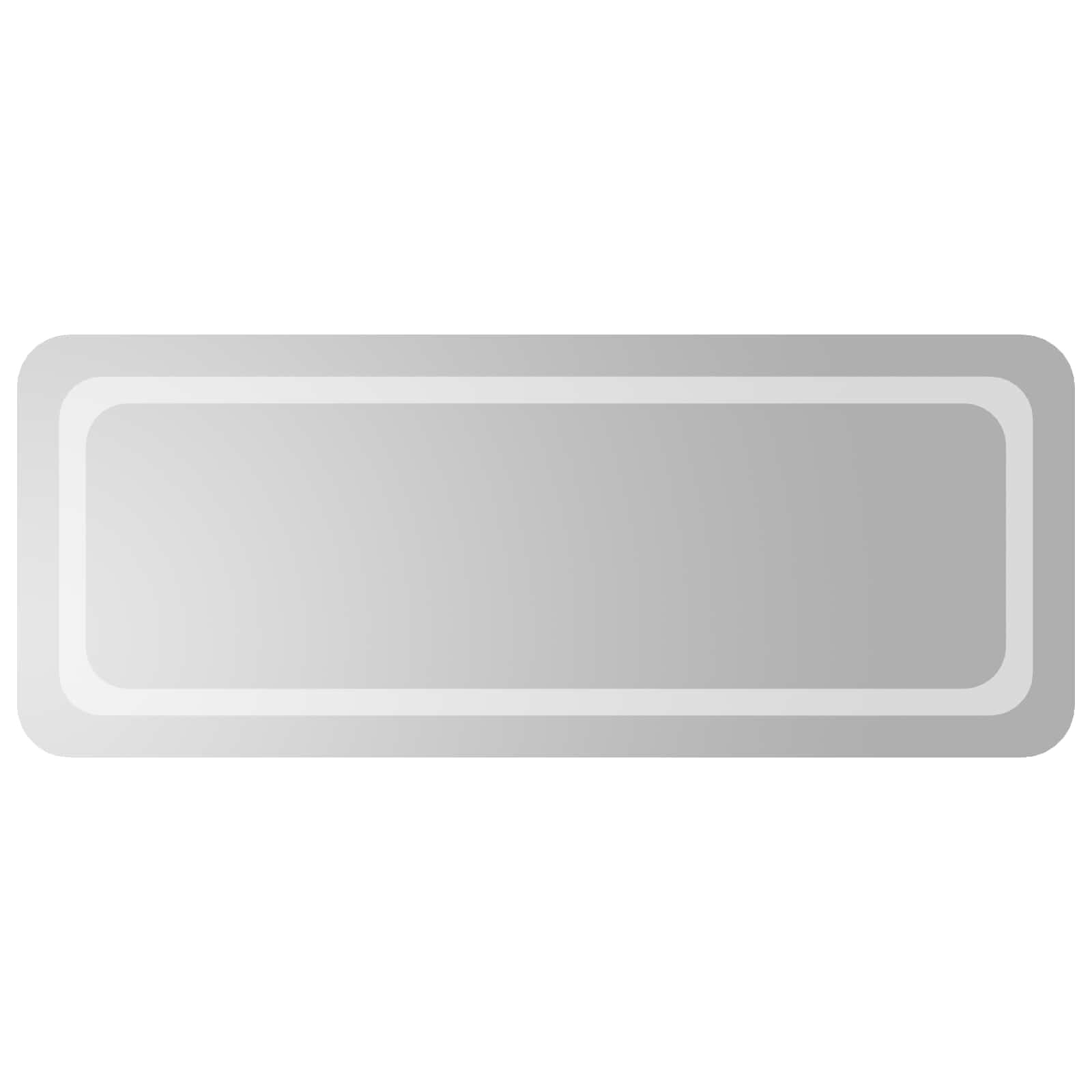 vidaXL Zrkadlo do kúpeľne s LED Priehľadná 100 x 40 cm tvrdené sklo
