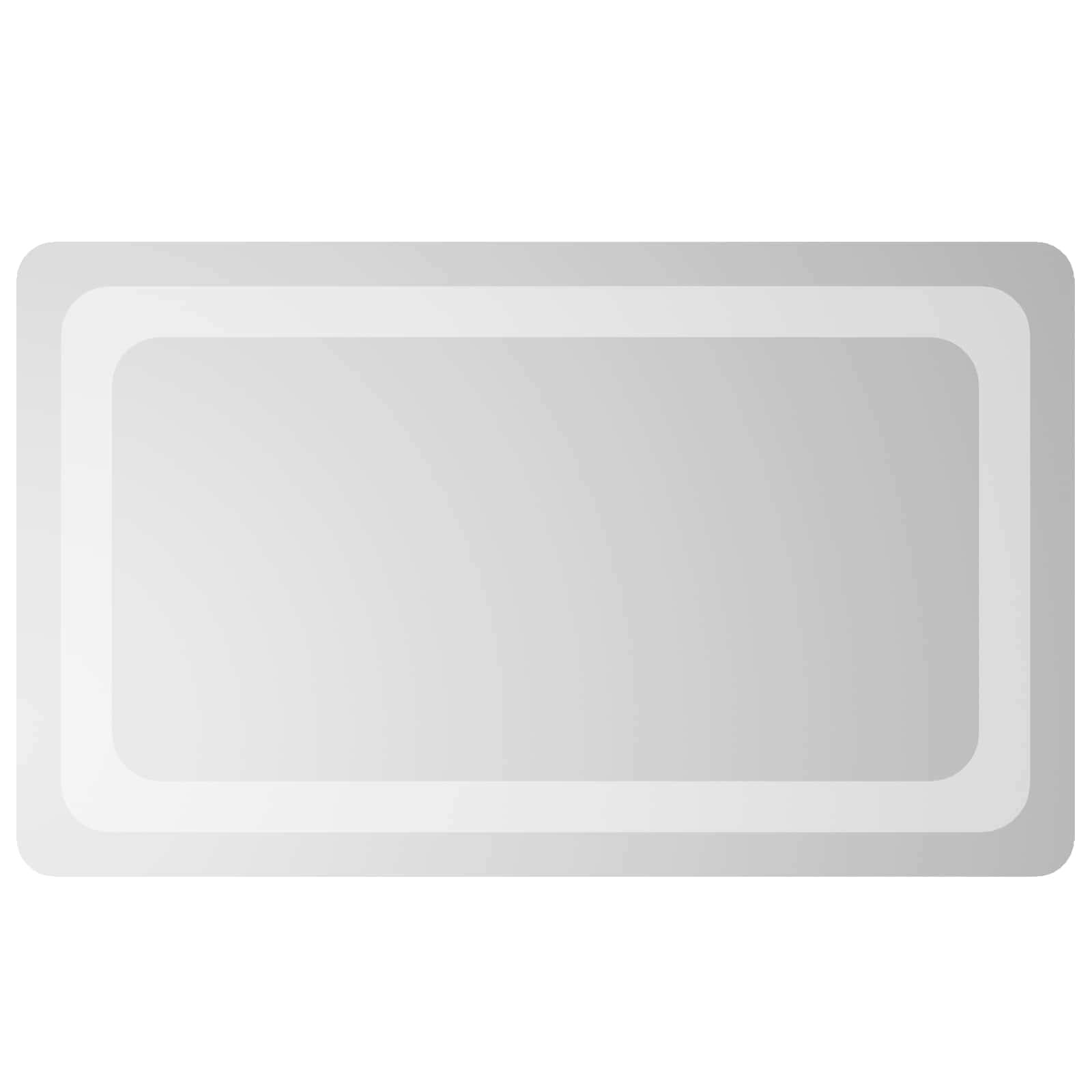 vidaXL Zrkadlo do kúpeľne s LED Priehľadná 50 x 30 cm tvrdené sklo