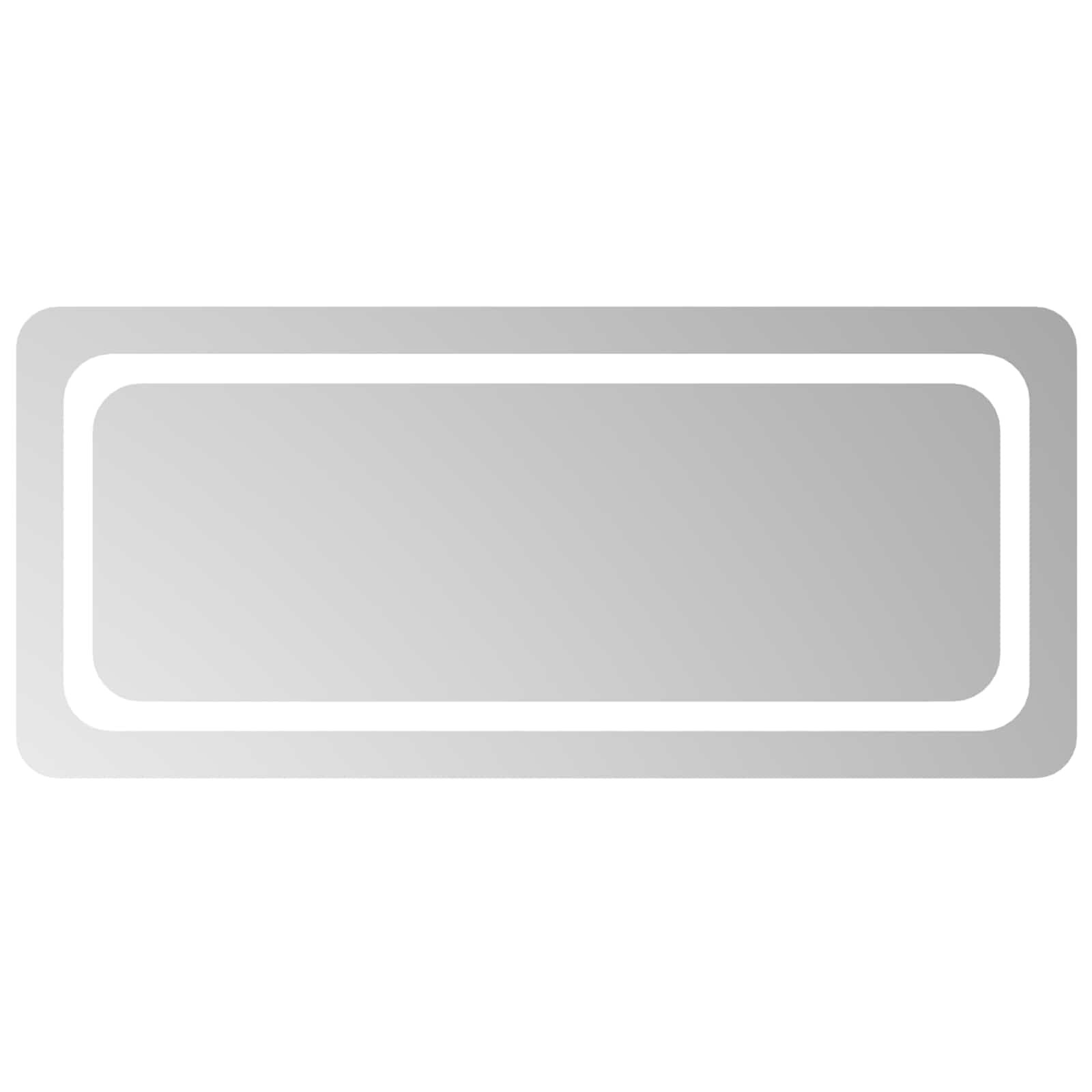 vidaXL Zrkadlo do kúpeľne s LED Priehľadná 90 x 40 cm tvrdené sklo